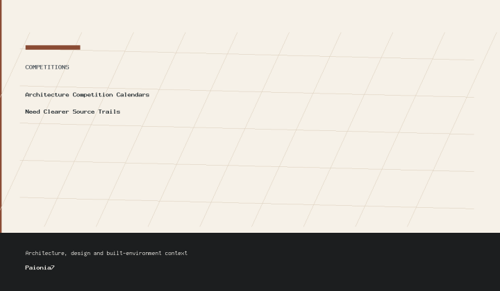 Architecture Competition Calendars Need Clearer Source Trails