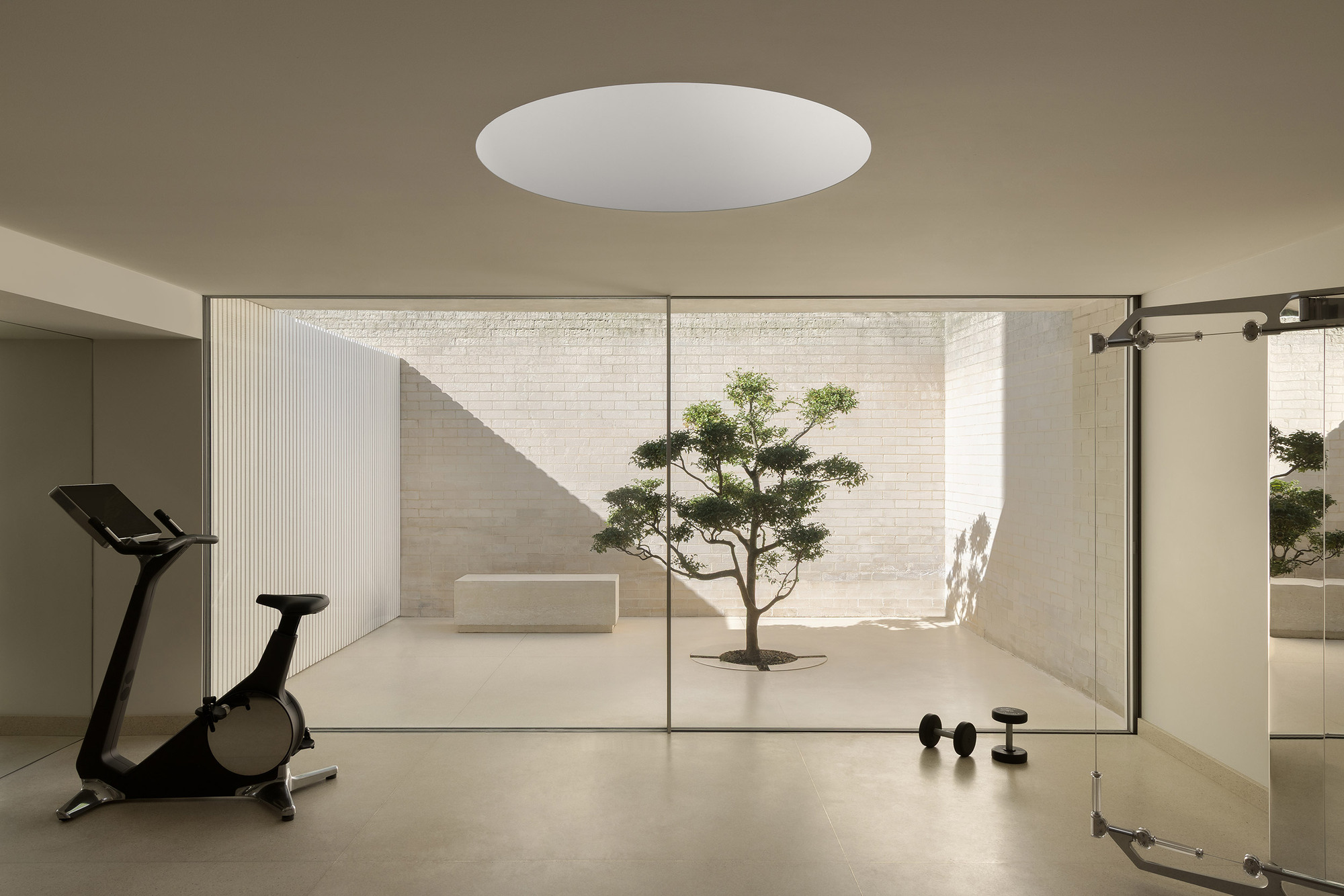 Interior view of the Fairlie Wellness Centre, showcasing a blend of modern design and preserved architectural features.