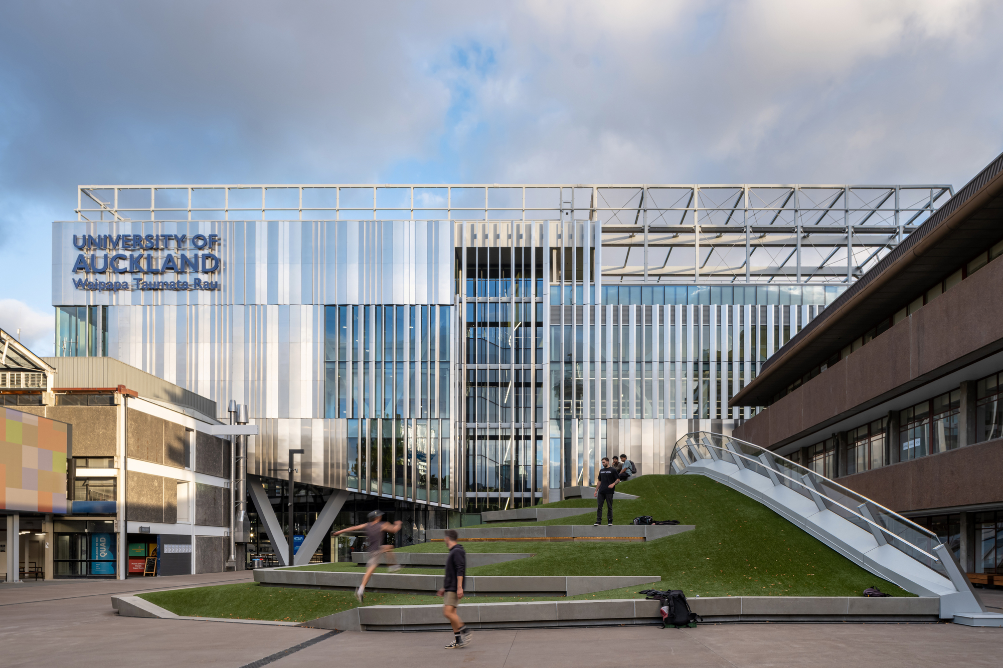 Exterior view of the Hiwa Recreation Centre at the University of Auckland.
