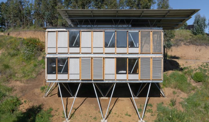 Chilean Modular Housing Prototype Addresses Challenging Sites with Stilt Foundation