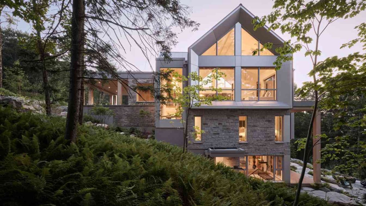La Croix Residence by Luc Plante Architecture + Design Integrates with Eastern Townships Landscape