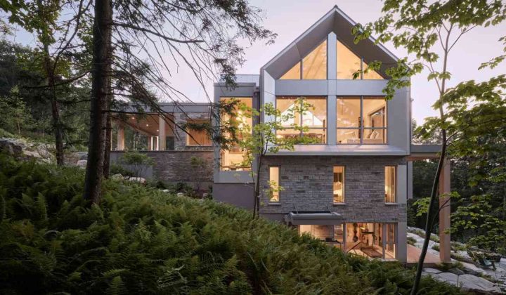 La Croix Residence by Luc Plante Architecture + Design Integrates with Eastern Townships Landscape
