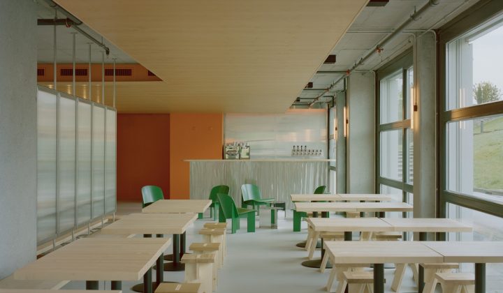 Eleventhfloor Restaurant Renovation by Noue Studio Organizes Space Around Central Wall