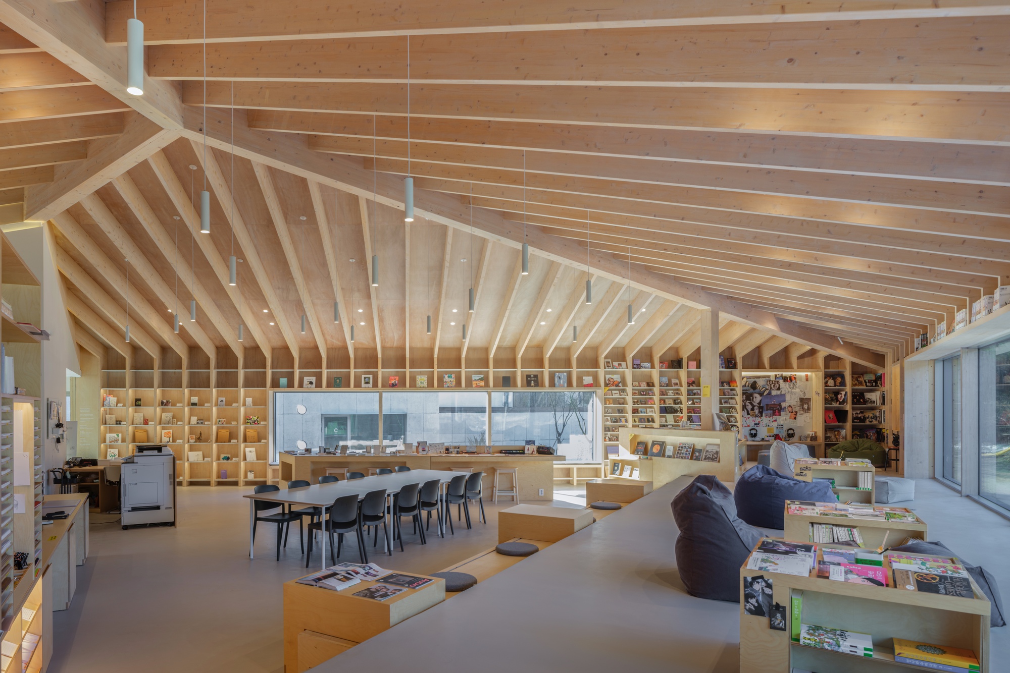 Interior view of the Second Chance Library showcasing a welcoming and functional space for learning and community engagement