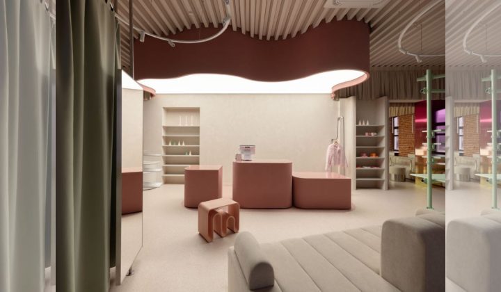 Vokrug Podrug Café and Concept Store Opens in Penza with Distinctive Pink Palette