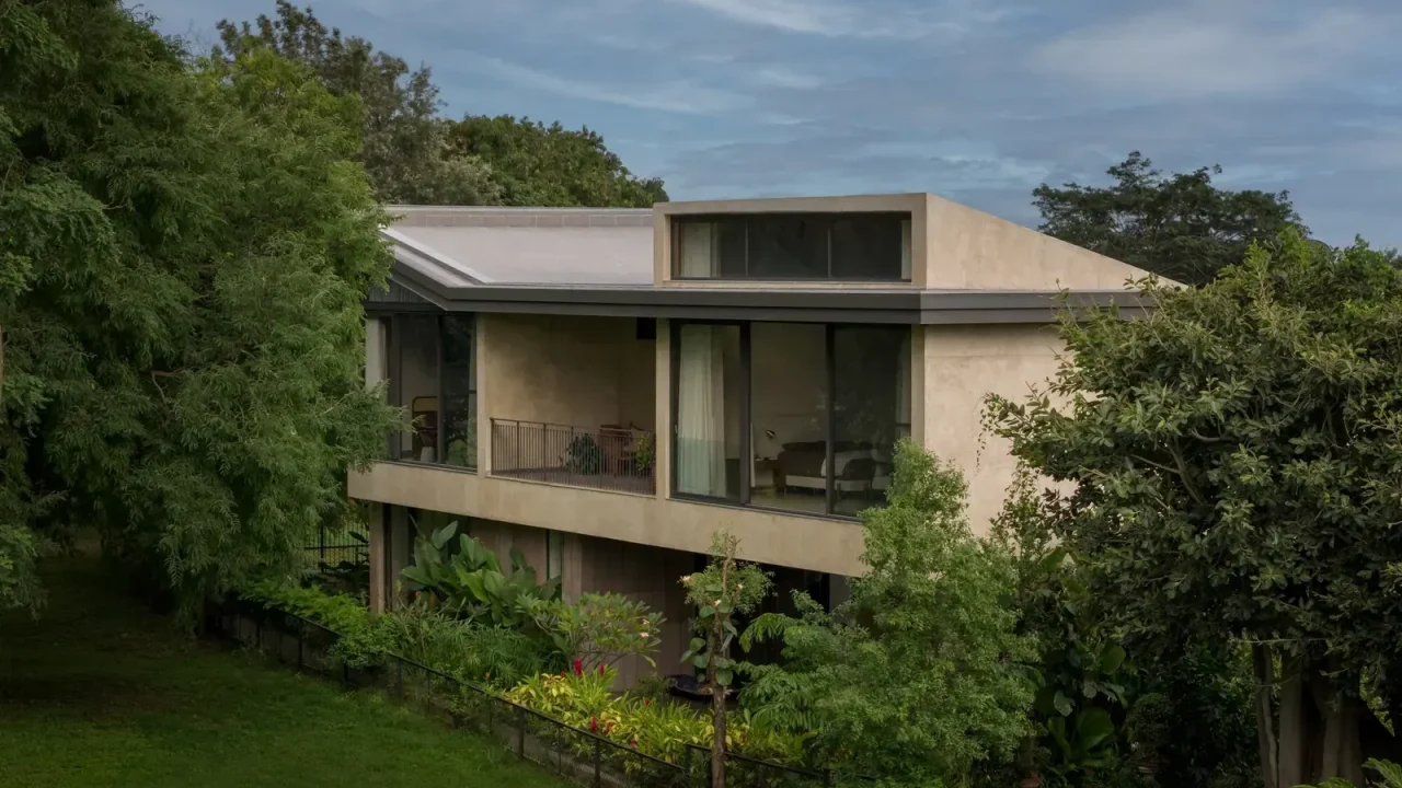 Sandstone House by 4Brick Studio Offers a Contemplative Retreat in Bangalore