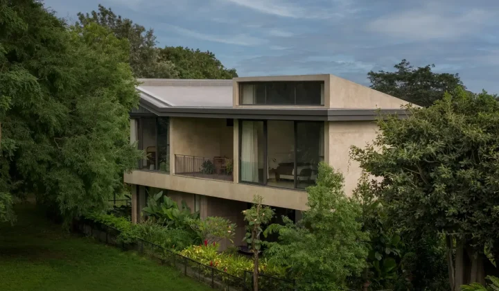 Sandstone House by 4Brick Studio Offers a Contemplative Retreat in Bangalore