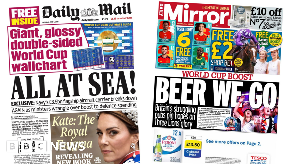 Aircraft Carrier Woes and Sporting Headlines Dominate UK Papers