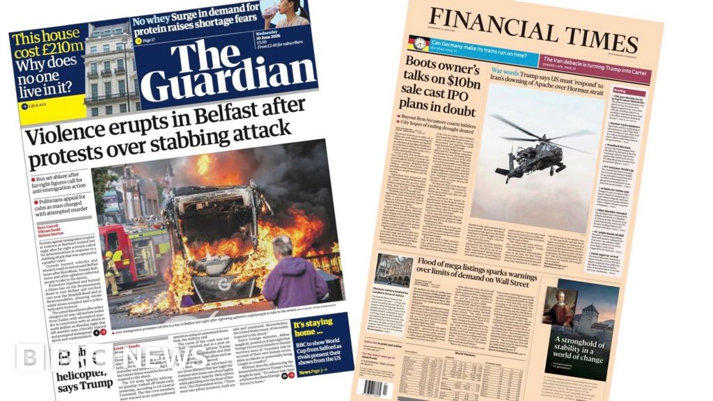Violence Erupts in Belfast Following Knife Attack; Papers Highlight Disorder and Calls for Calm