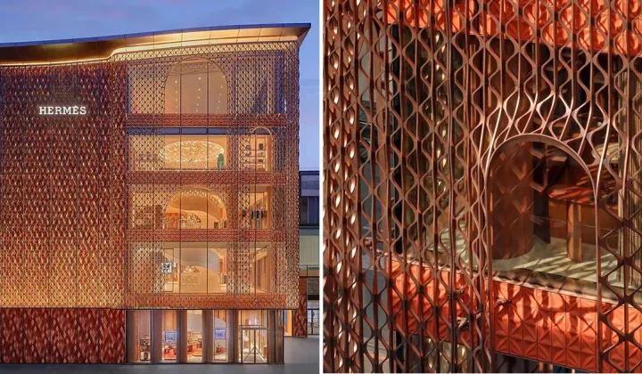 Hermès Beijing Flagship Unveiled with Parametric Ceramic Veil by Mamou-Mani