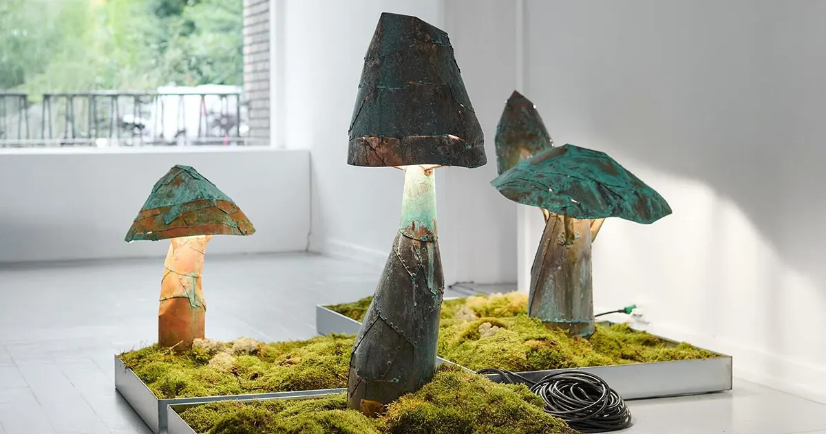 Karl Monies Reimagines Craft with Fungi-Inspired Lamps and Symbolic Vessels