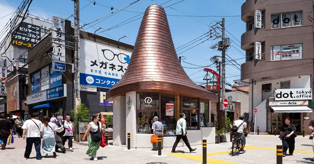 Nikken Sekkei Unveils Sculptural Copper Canopy Community Hub in Tokyo