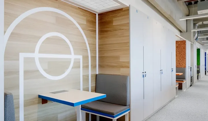 Studio C11 Designs Decathlon Zagreb Office with Sports-Themed Meeting Pods