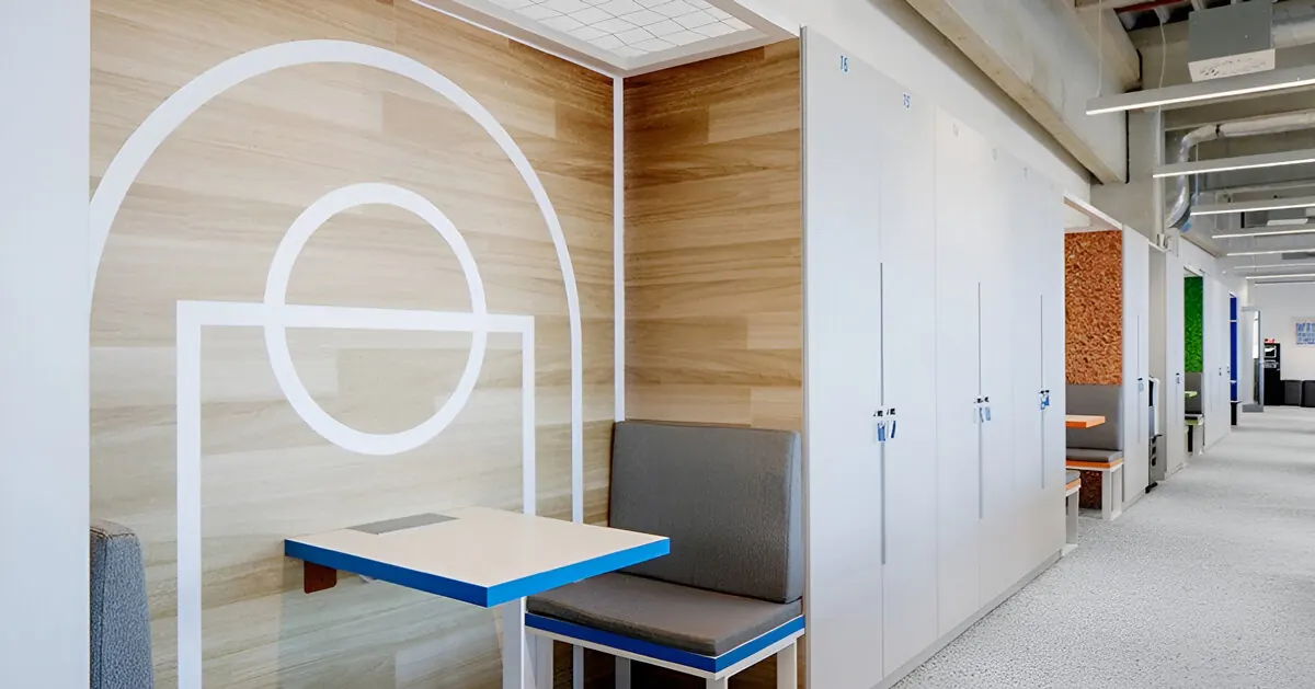 Studio C11 Designs Decathlon Zagreb Office with Sports-Themed Meeting Pods