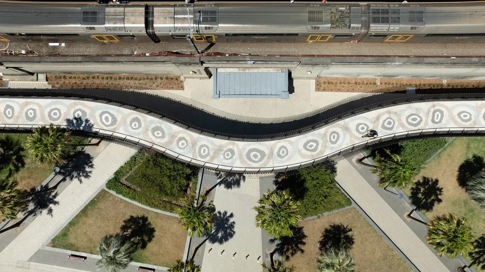 The newly constructed Sydney Harbour Bridge Cycleway Ramp, providing accessible access for cyclists.