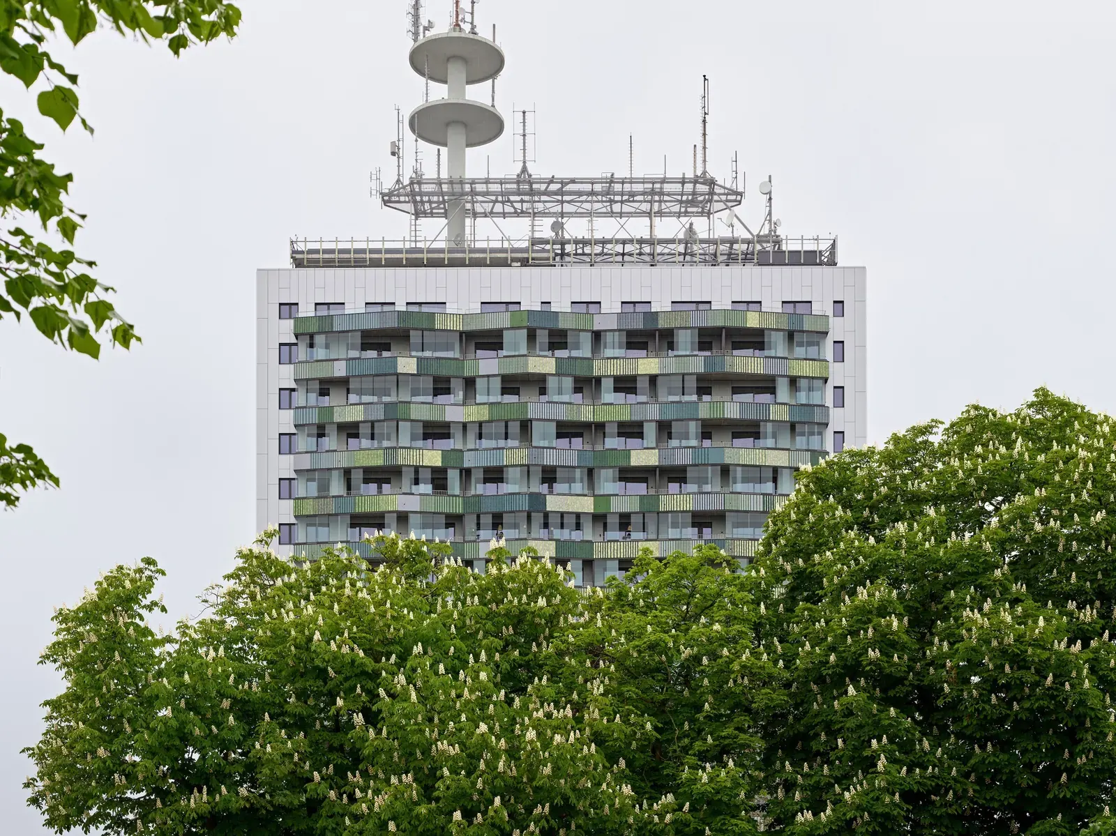 The Telekom Tower in Konstanz, Germany, a converted residential building by Sauerbruch Hutton.