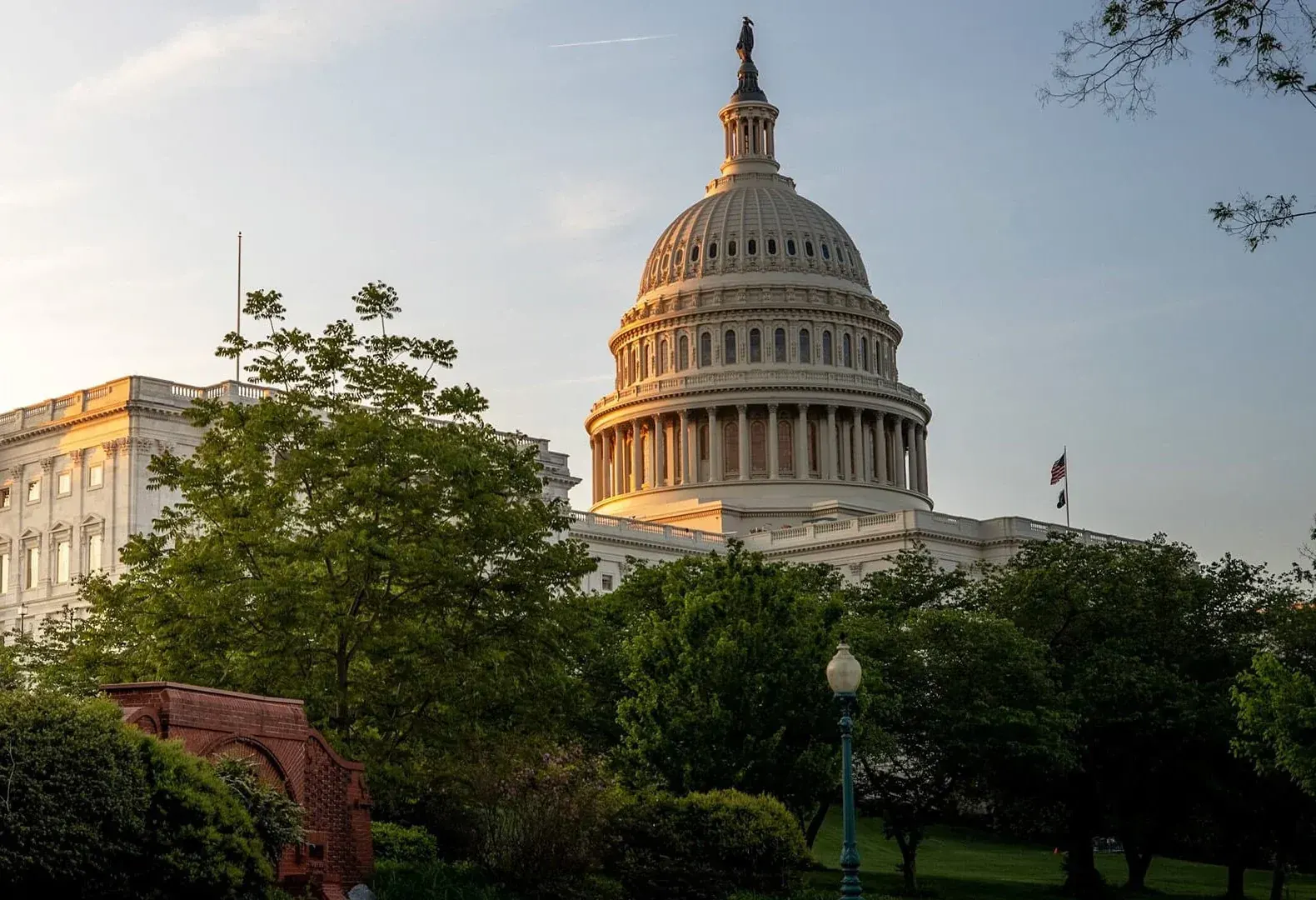 Exterior view of the U.S. Capitol Building, a landmark of American democracy.