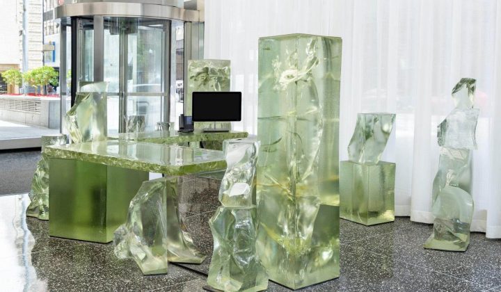 Frank Gehry’s Iconic Icehenge Desk Surfaces for Auction