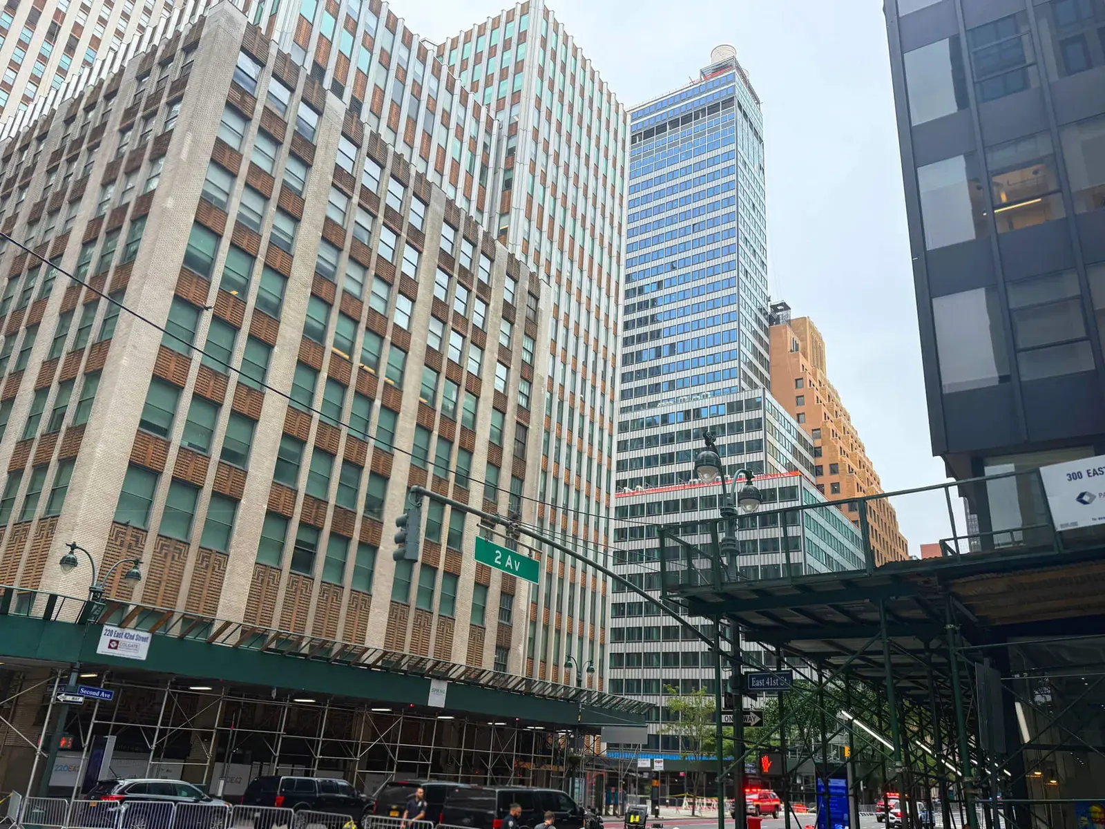 The historic Pfizer World Headquarters building in Midtown Manhattan, New York City.