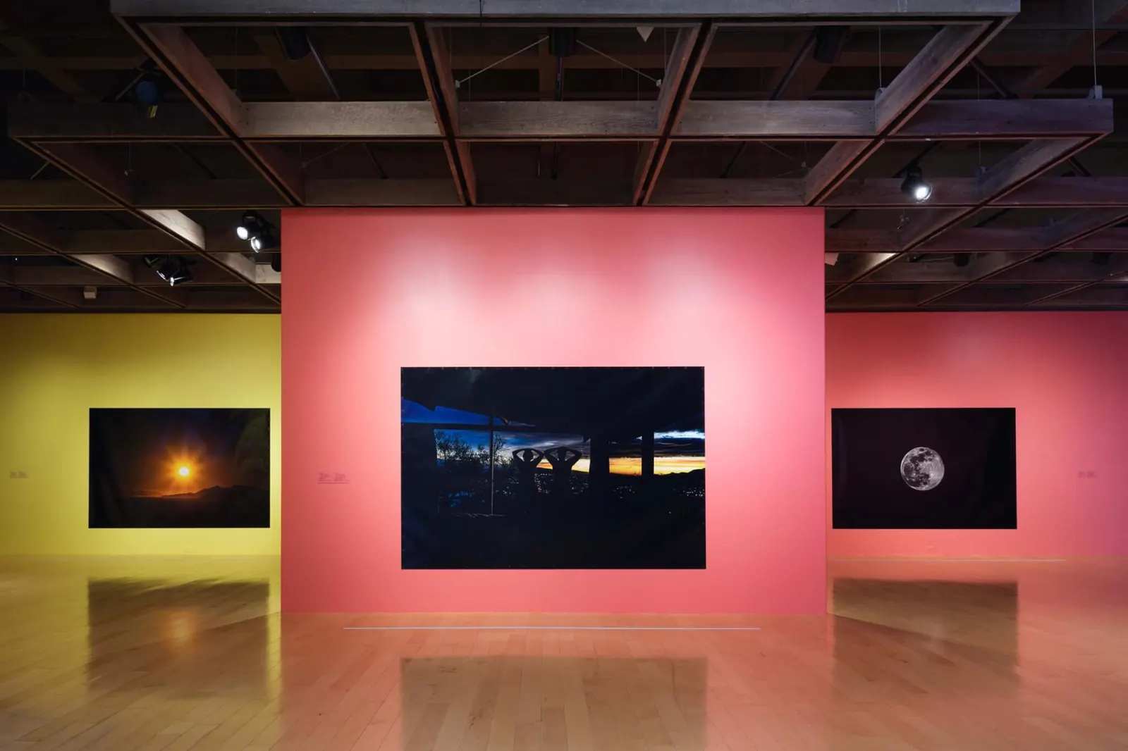 Installation view of the "Lake Verea: DarkRooms and Other Games" exhibition at the Palm Springs Art Museum.