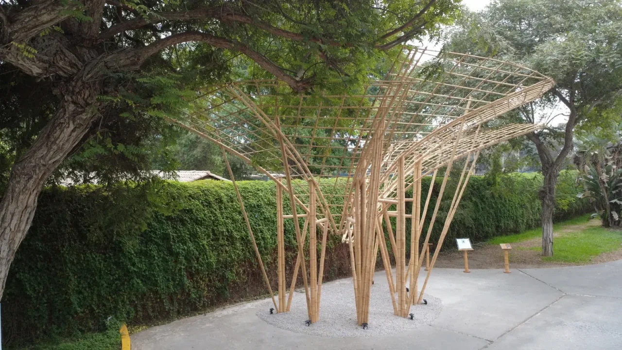 Umbral Floral Pavilion Transforms CASACOR Peru Entrance into an Architectural Experience