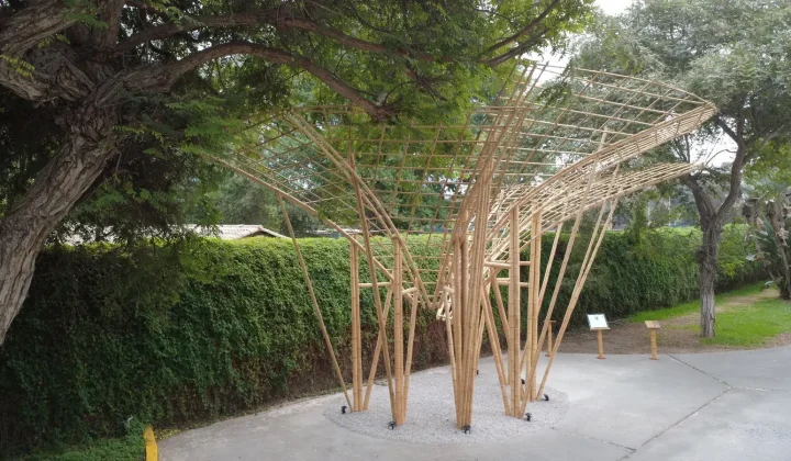 Umbral Floral Pavilion Transforms CASACOR Peru Entrance into an Architectural Experience