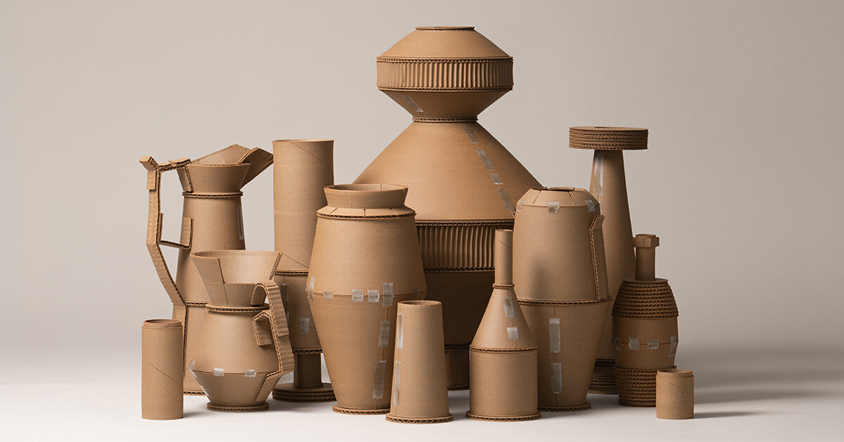Artist Transforms Cardboard into Lasting Ceramics, Exploring Time and Beauty