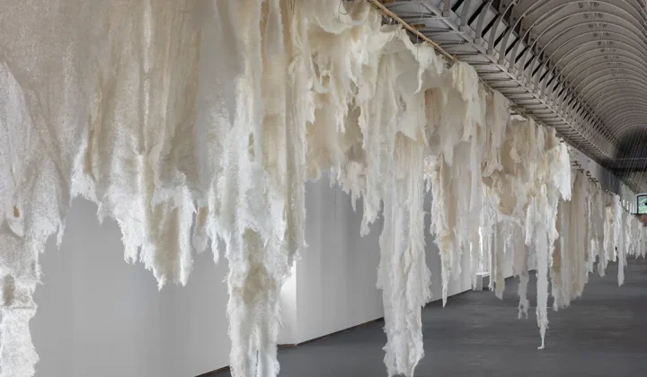 Cecilia Vicuña Weaves Monumental Quipu Installation at Castello di Rivoli