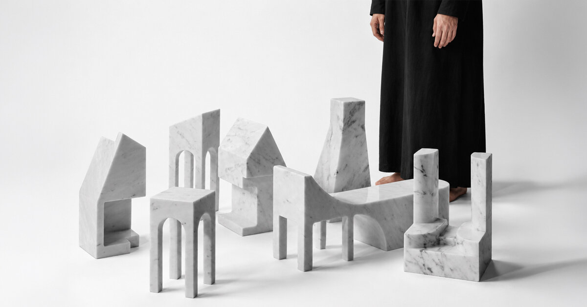 Eternal Structures: Marble Objects Distill Architecture into Abstract Forms