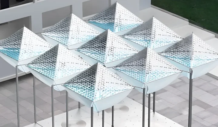 Suspended Glacier Forms Translate Climate Change into Interactive Installation in Shanghai