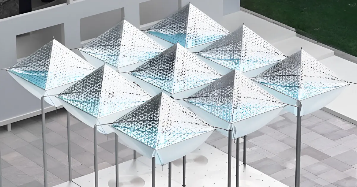 Suspended Glacier Forms Translate Climate Change into Interactive Installation in Shanghai