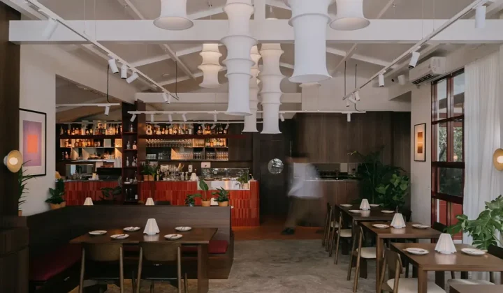 Pachapasa Studio turns Bangkok house into ARVIE restaurant with lantern-like pavilion and recycled brick bar
