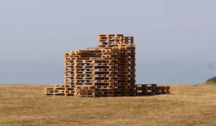 Jakob+MacFarlane Crafts Contemplative Refuge from Reclaimed Pallets on Normandy Coast