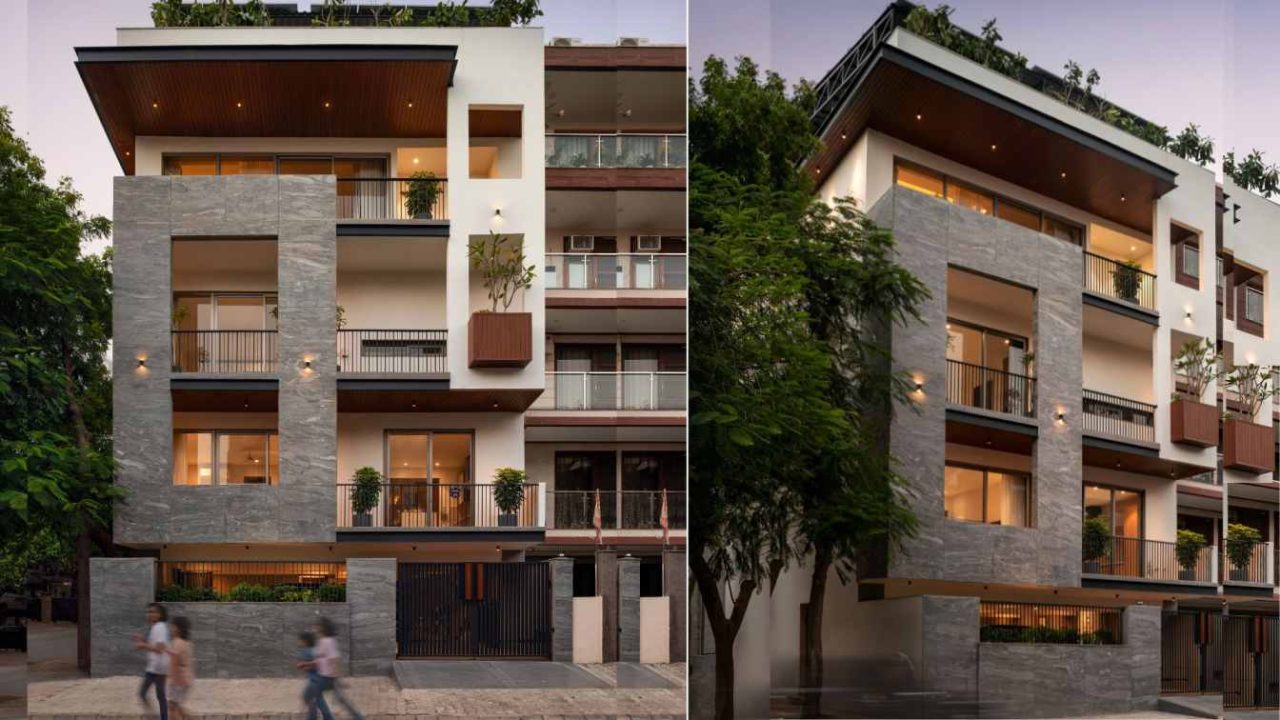 The Library House: A Courtyard-Centric Residence in Gurugram Embraces Natural Light and Greenery