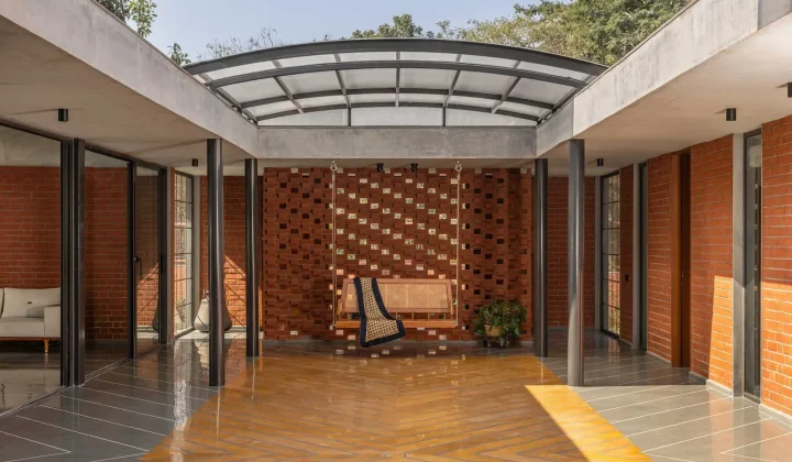 Malhaar Residence Embraces Central Courtyard for a Tranquil Ahmedabad Living Experience