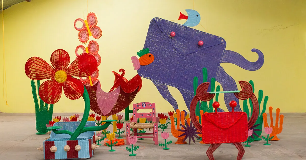 MESTIZ Crafts Enchanting Wicker Worlds for Hermès Windows in Mexico