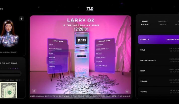 The Internet Builds a Living Sculpture with One-Dollar Bills