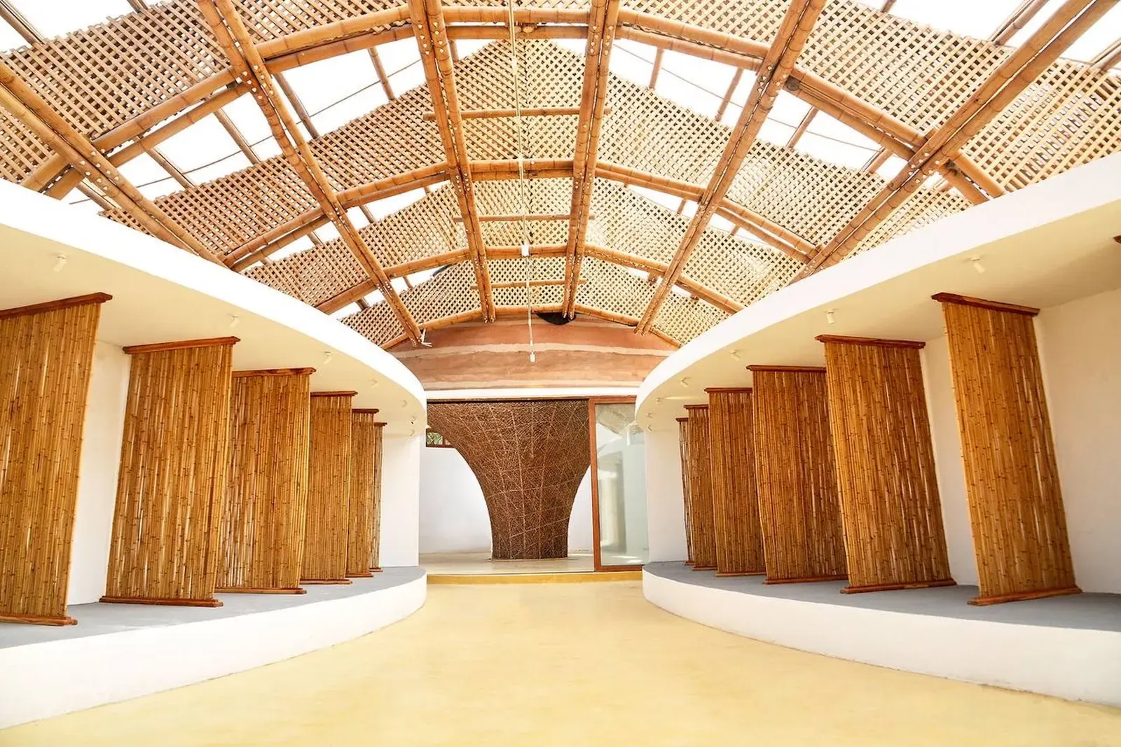 Mami Dan Temple of Toligbé Cultural Center by Maison Bignon Sossou, Ouidah, Benin – exterior view with sculptural forms and natural materials