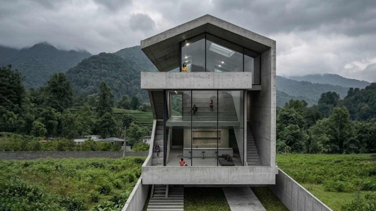 Twisted House Reimagines Pitched-Roof Archetype in Northern Iran