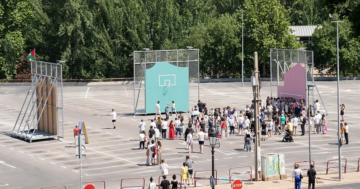 2050+ Transforms a Logroño Parking Lot into a Temporary Sports Landscape