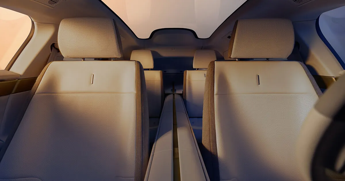 Jaguar Type 01 interior turns the cabin into four rooms with a full-length spine