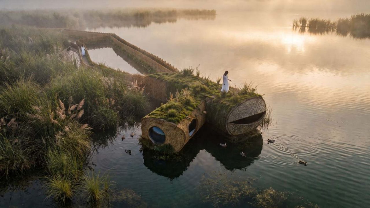 MIV Architects Proposes Wetland Pavilion That Prioritizes Non-Human Habitats Over Human Comfort